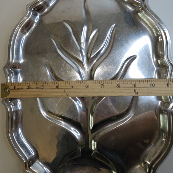 Silver Plated Serving Meat Tray with Tree Of Life Design - Picture 6 of 7